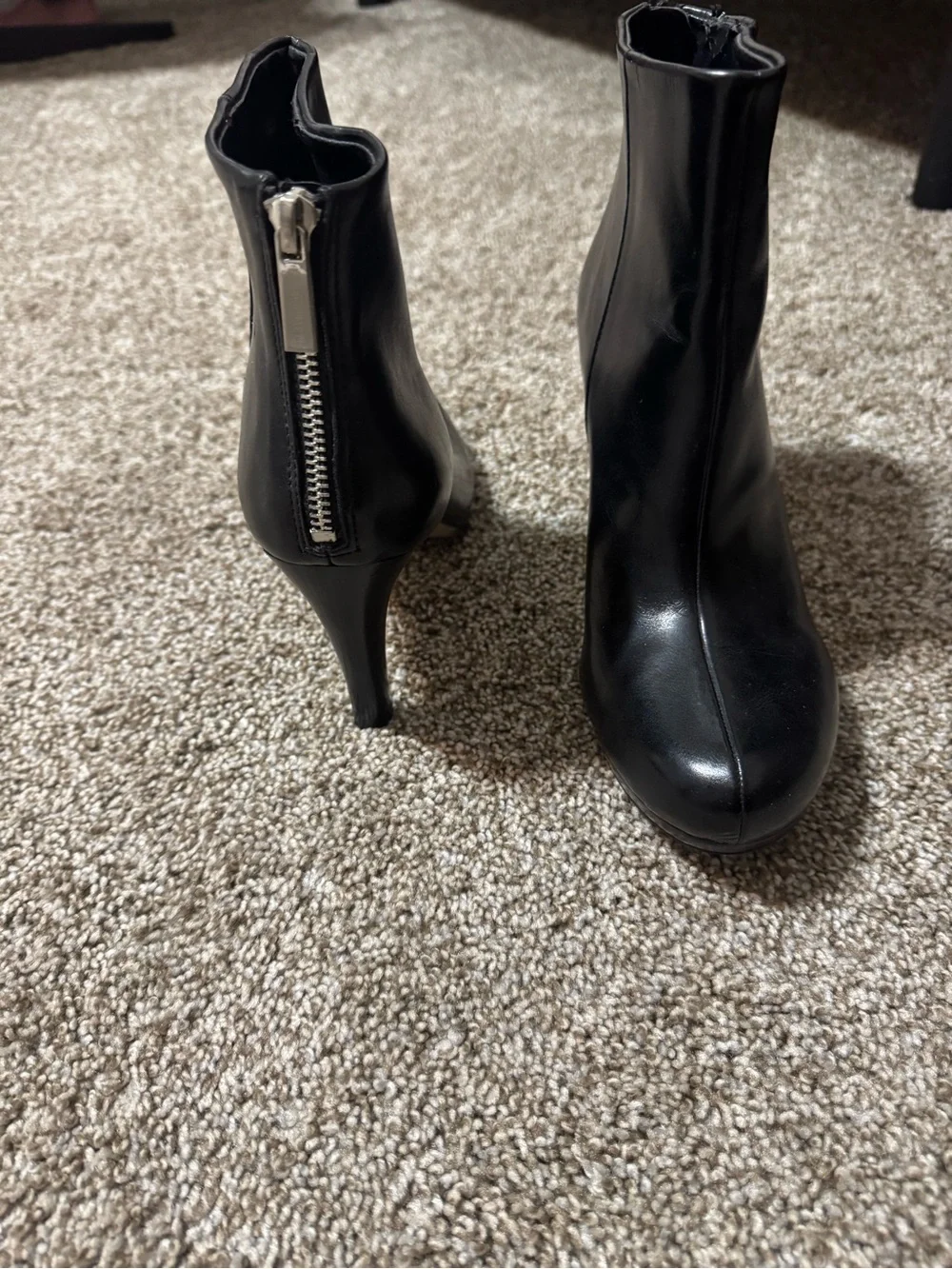 Franco Sarto Black Ankle Booties Heeled Boots